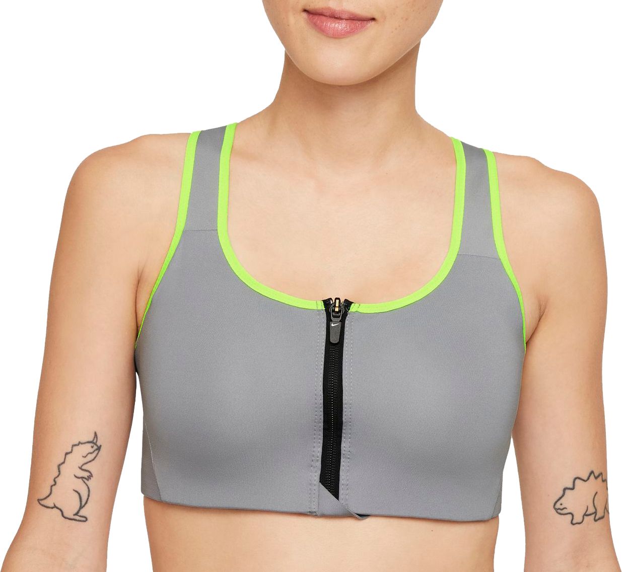 nike sports bra zip