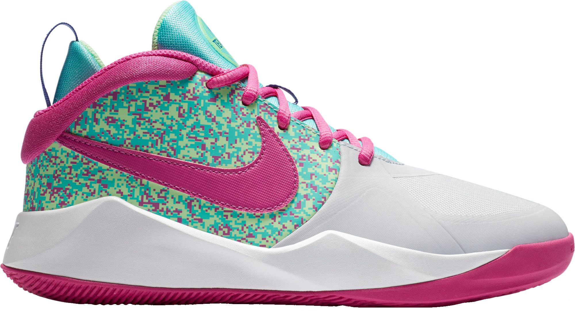 pink kids basketball shoes