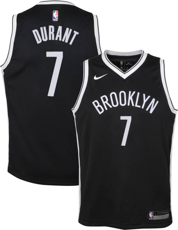 Nike Youth Brooklyn Nets Kevin Durant #7 Black Dri-FIT Swingman Jersey