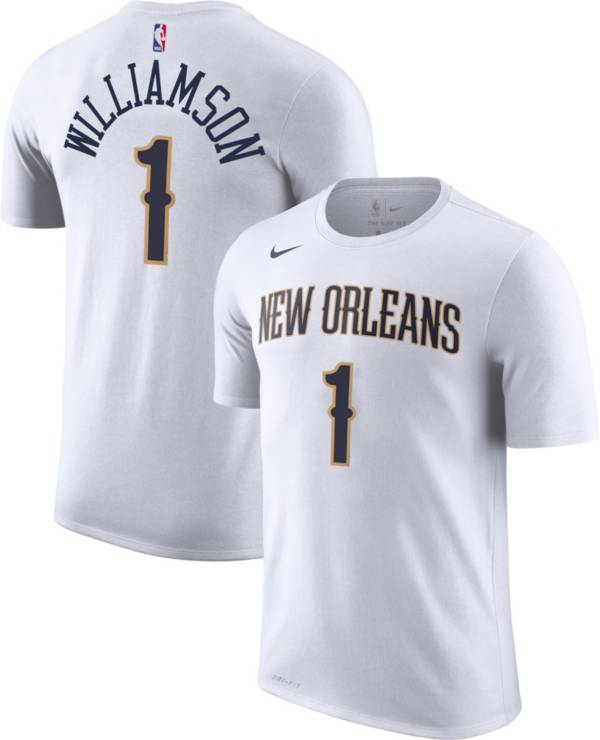 Nike Youth New Orleans Pelicans Zion Williamson #1 Dri-FIT White T-Shirt