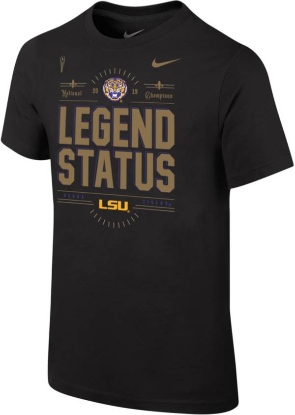 Nike Youth 2019 National Champions LSU Tigers Locker Room T-Shirt