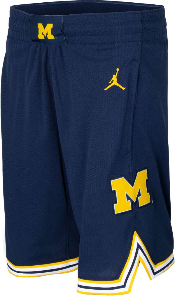 Jordan Youth Michigan Wolverines Blue Basketball Shorts