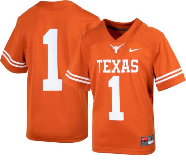 Nike Youth Texas Longhorns #1 Burnt Orange Replica Football Jersey