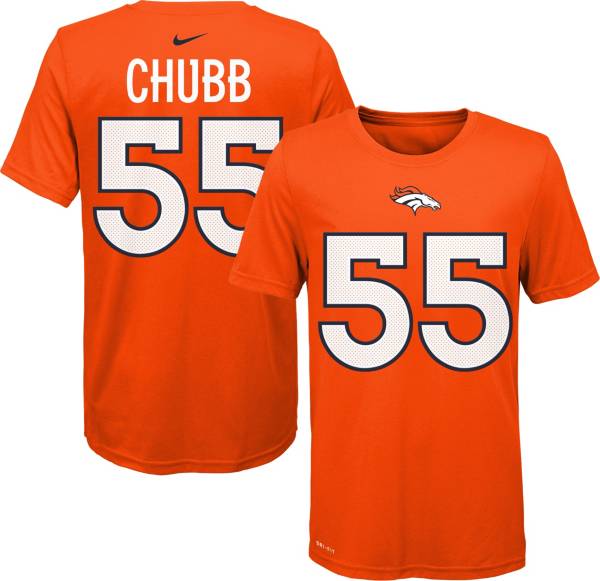 Nike Youth Denver Broncos Bradley Chubb #55 Logo Orange T-Shirt