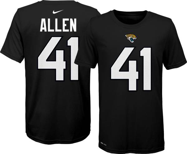 Nike Youth Jacksonville Jaguars Josh Allen #41 Logo Black T-Shirt