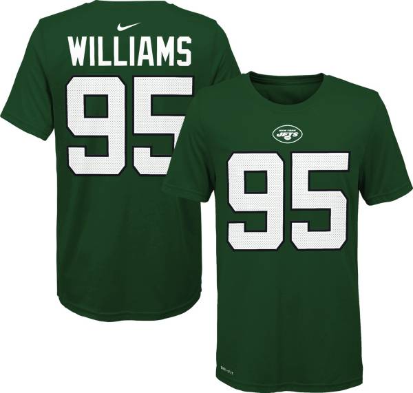 Nike Youth New York Jets Quinnen Williams #95 Logo Green T-Shirt