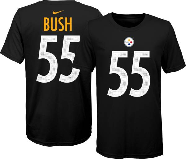 Nike Youth Pittsburgh Steelers Devin Bush #55 Logo Black T-Shirt product image