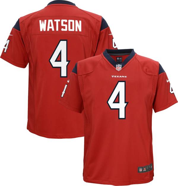 Nike Youth Houston Texans Deshaun Watson #4 Red Game Jersey