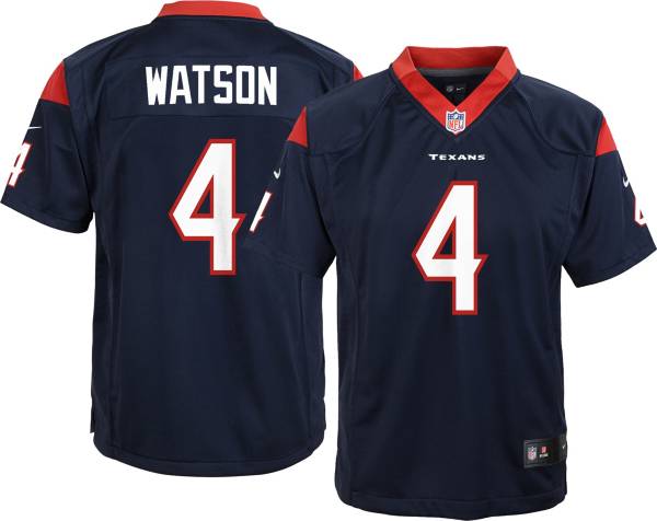 Nike Youth Houston Texans Deshaun Watson #4 Navy Game Jersey