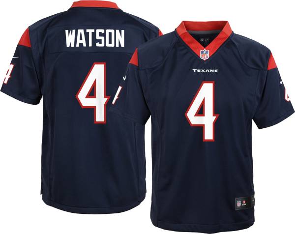 Nike Youth Houston Texans Deshaun Watson #4 Navy Game Jersey product image