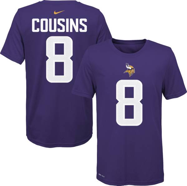 Nike Youth Minnesota Vikings Kirk Cousins #8 Logo Purple T-Shirt