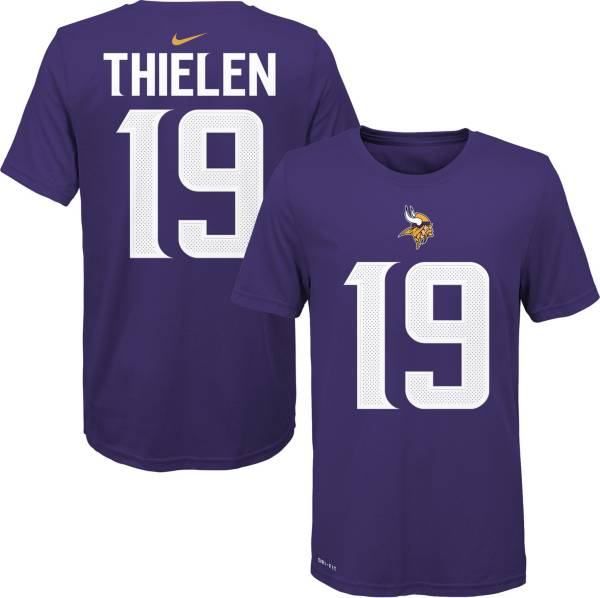 Nike Youth Minnesota Vikings Adam Thielen #19 Logo Purple T-Shirt