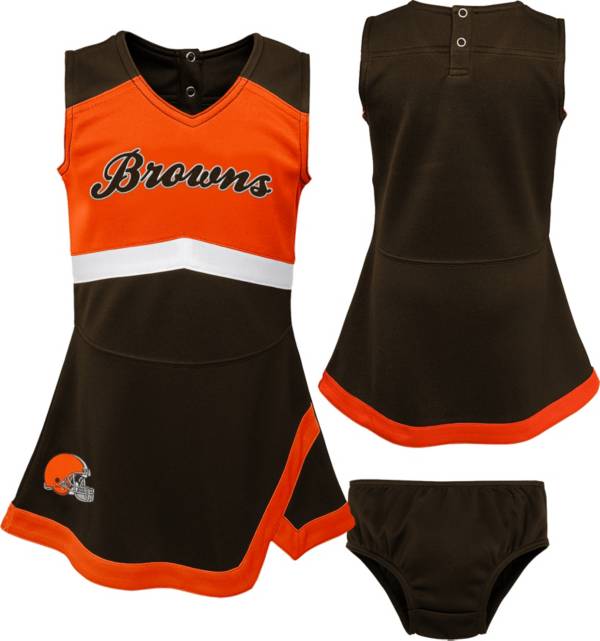 NFL Team Apparel Toddler Cleveland Browns Cheer Jumper Dress