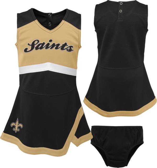 NFL Team Apparel Toddler New Orleans Saints Cheer Jumper Dress