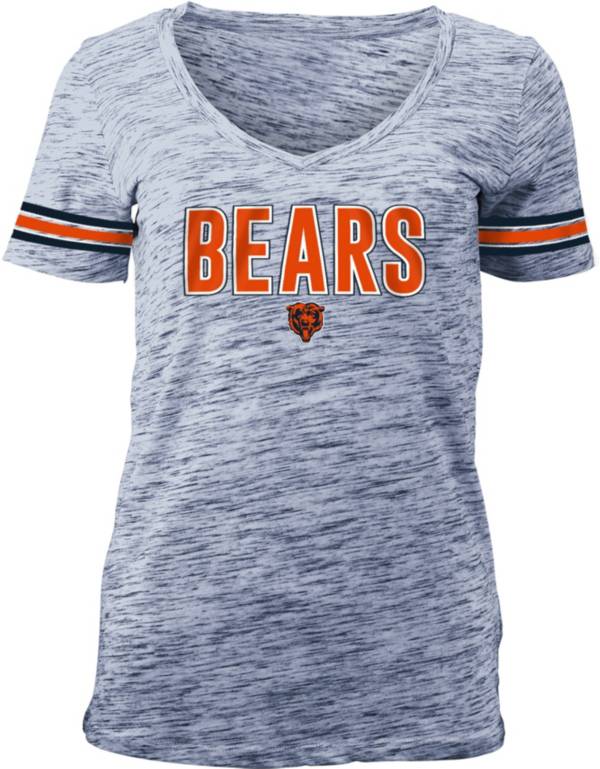 NFL Team Apparel Women's Chicago Bears Navy Space Dye V-Neck T-Shirt product image