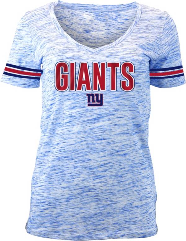 NFL Team Apparel Women's New York Giants Blue Space Dye V-Neck T-Shirt product image