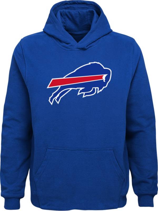 NFL Team Apparel Youth Buffalo Bills Logo Royal Hoodie