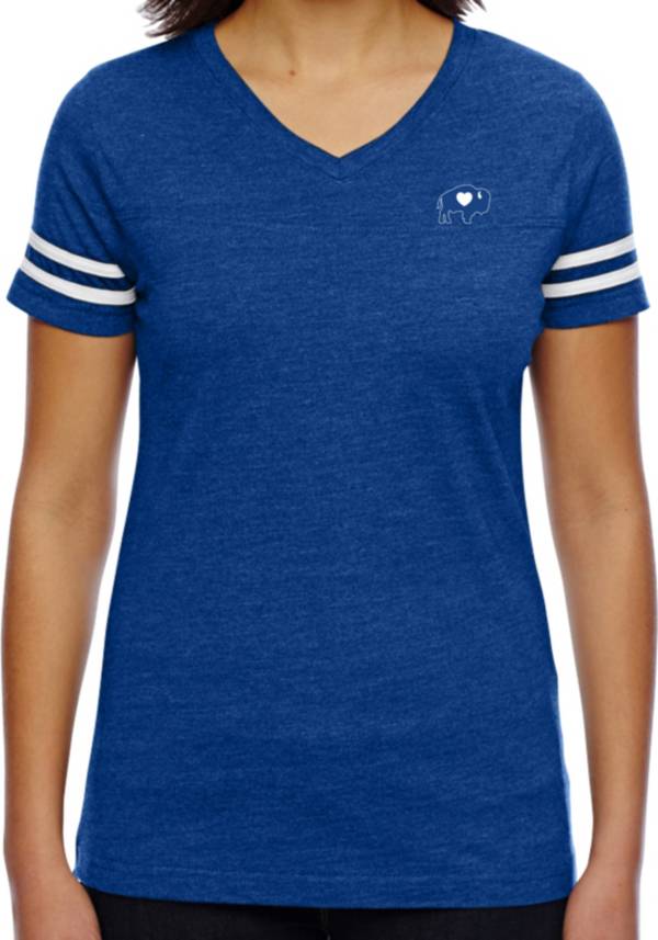 BuffaLove Women's Jersey Royal V-Neck T-Shirt