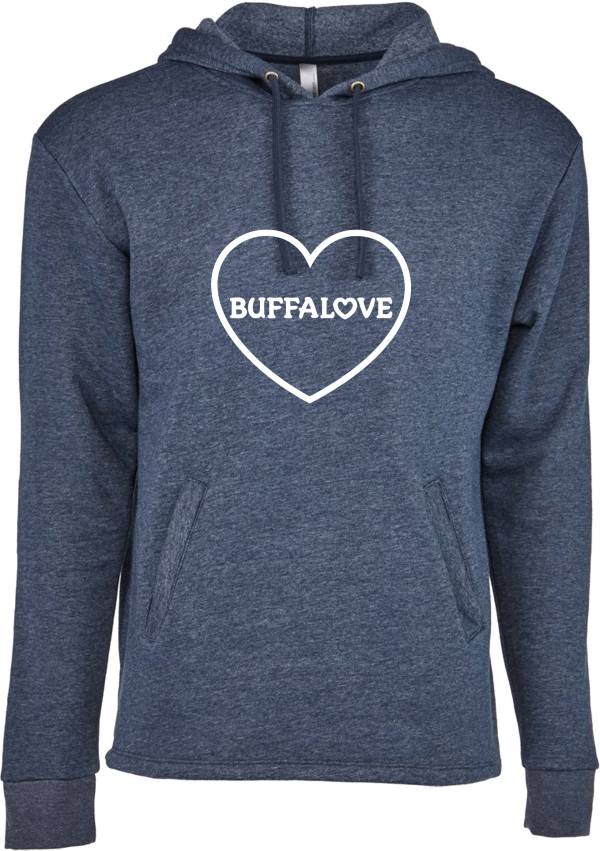 BuffaLove Women's Navy Heart Pullover Hoodie