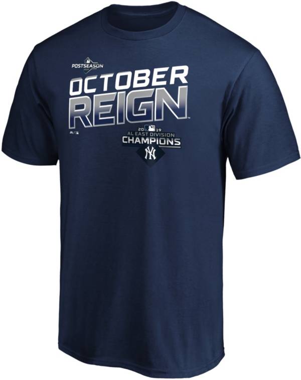 Majestic Youth New York Yankees 2019 AL East Division Champions "October Reign" T-Shirt