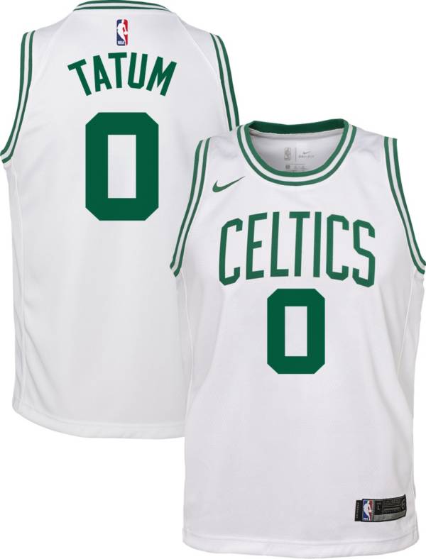 Nike Youth Boston Celtics Jayson Tatum #0 White Dri-FIT Swingman Jersey