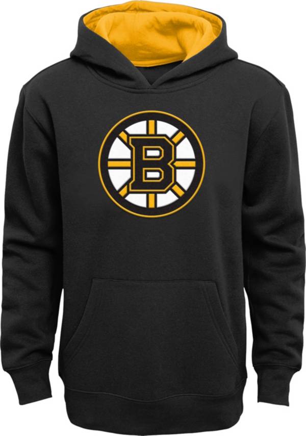 NHL Youth Boston Bruins Prime Fleece Black Pullover Hoodie