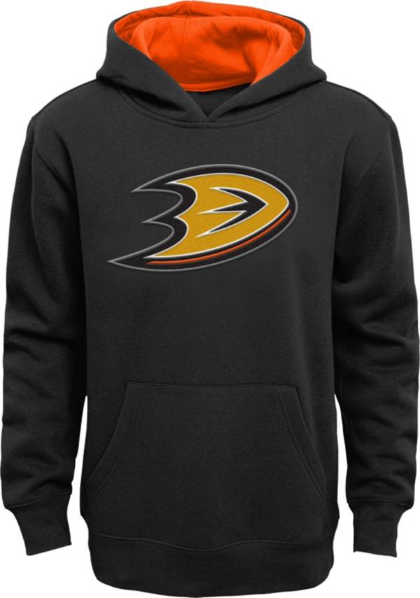 NHL Youth Anaheim Ducks Prime Fleece Black Pullover Hoodie