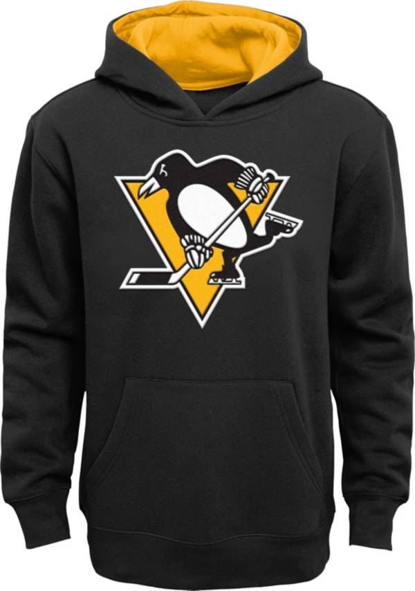 NHL Youth Pittsburgh Penguins Prime Fleece Black Pullover Hoodie