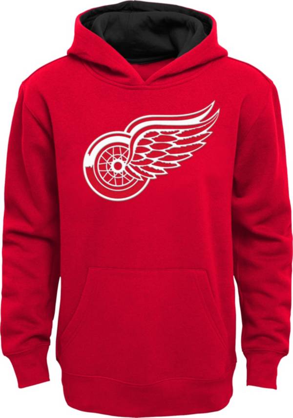 NHL Youth Detroit Red Wings Prime Fleece Red Pullover Hoodie