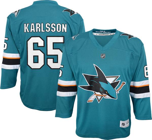 NHL Youth San Jose Sharks Erik Karlsson #65 Replica Home Jersey