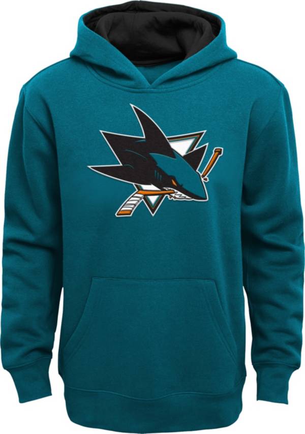 NHL Youth San Jose Sharks Prime Fleece Teal Pullover Hoodie