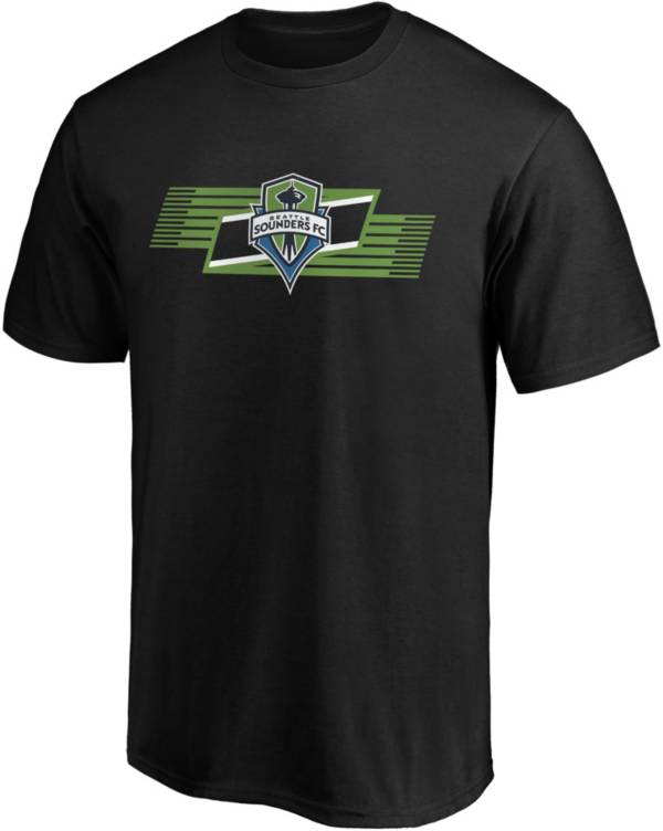MLS Men's Seattle Sounders Iconic Scarf Black T-Shirt
