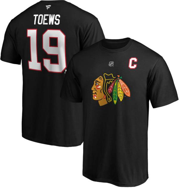 NHL Men's Chicago Blackhawks Jonathan Toews #19 Black Player T-Shirt