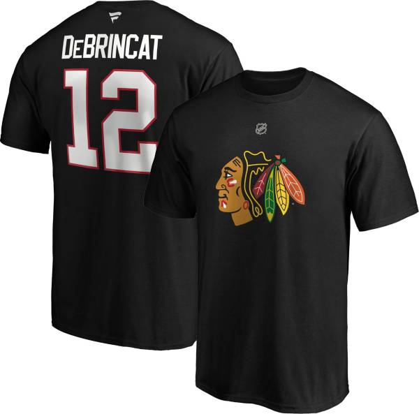 NHL Men's Chicago Blackhawks Alex DeBrincat #12 Navy Player T-Shirt