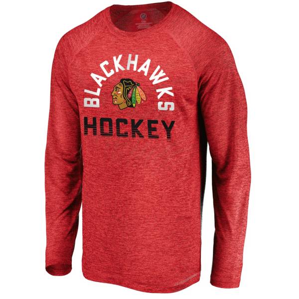 NHL Men's Chicago Blackhawks Breezer Red Long Sleeve Shirt