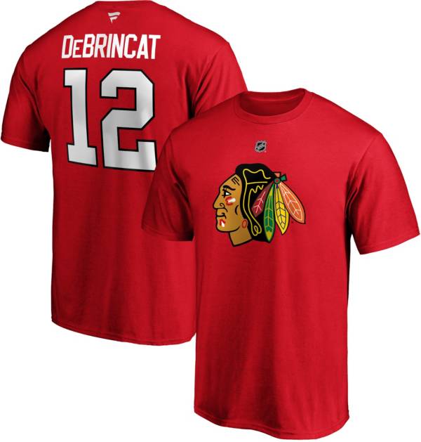 NHL Men's Chicago Blackhawks Alex DeBrincat #12 Red Player T-Shirt