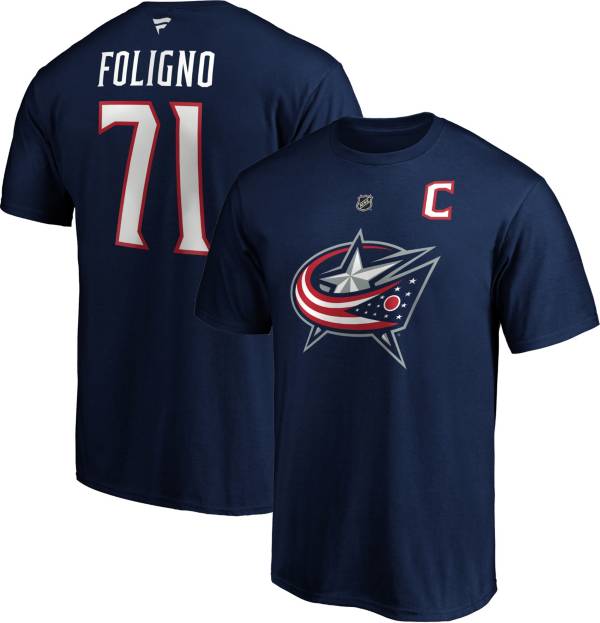 NHL Men's Columbus Blue Jackets Nick Foligno #71 Red Player T-Shirt