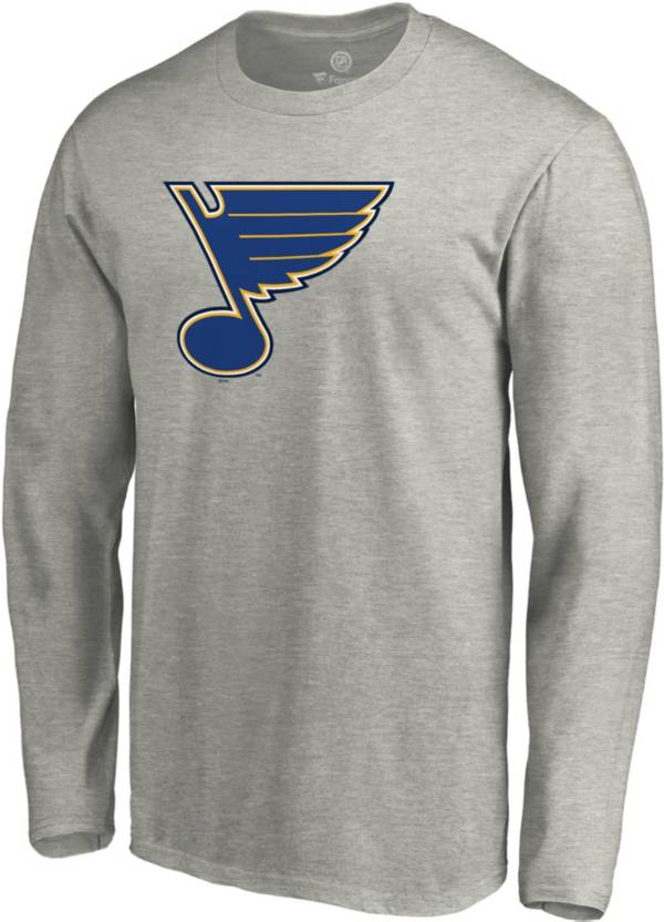 NHL Men's St. Louis Blues Logo Grey Long Sleeve Shirt