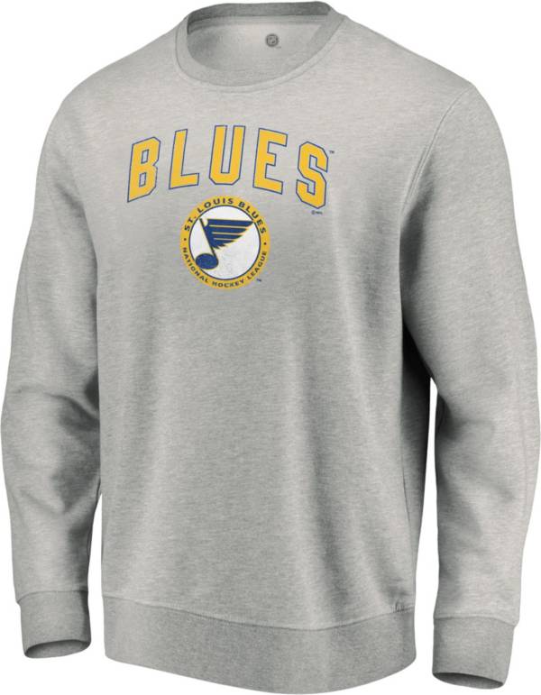 NHL Men's St. Louis Blues Grey Vintage Crew Sweatshirt