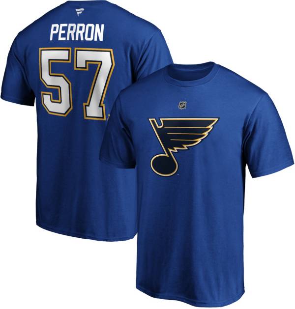 NHL Men's St. Louis Blues David Perron #57 Royal Player T-Shirt