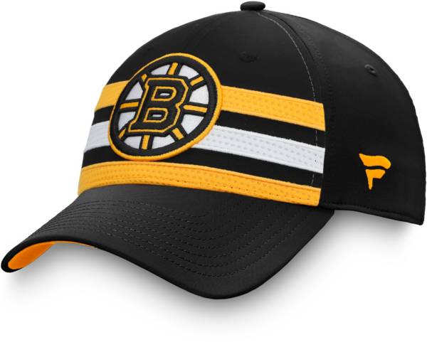 NHL Men's Boston Bruins Authentic Pro Draft Black Flex Hat