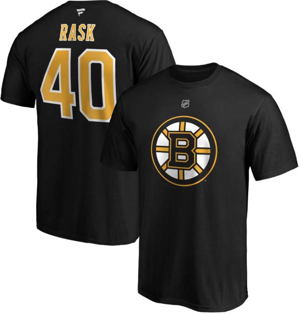 NHL Men's Boston Bruins Tuukka Rask #40 Black Player T-Shirt