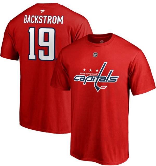 NHL Men's Washington Capitals Nicklas Backstrom #19 Red Player T-Shirt