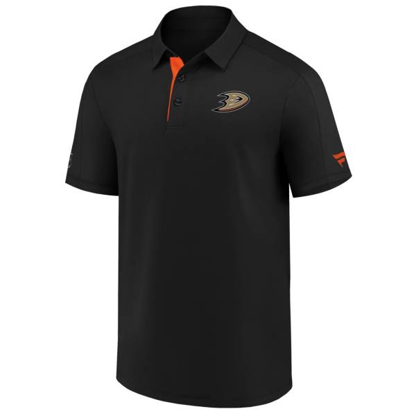 NHL Men's Anaheim Ducks Travel Black Polo