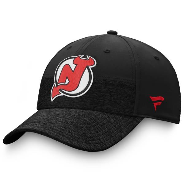 NHL Men's New Jersey Devils Authentic Pro Locker Room Black Flex Hat