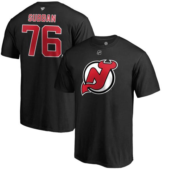 NHL Men's New Jersey Devils P.K. Subban #76 Black Player T-Shirt