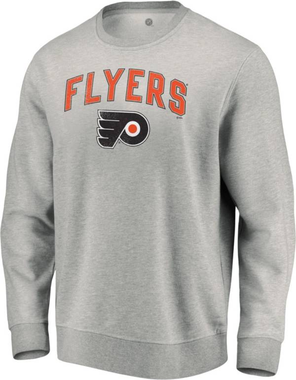 NHL Men's Philadelphia Flyers Grey Vintage Crew Sweatshirt