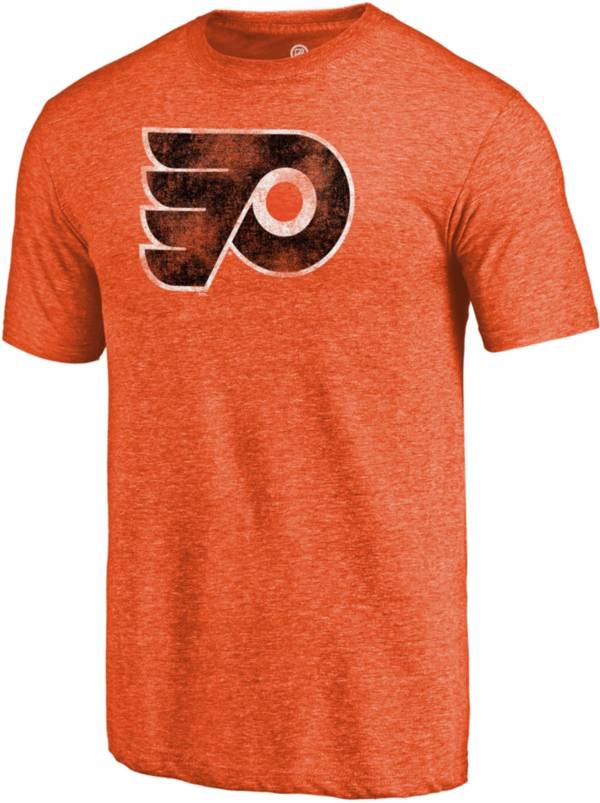 NHL Men's Philadelphia Flyers Logo Tri-Blend Orange T-Shirt