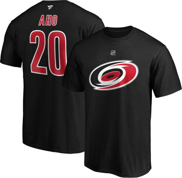 NHL Men's Carolina Hurricanes Sebastian Aho #20 Black Player T-Shirt