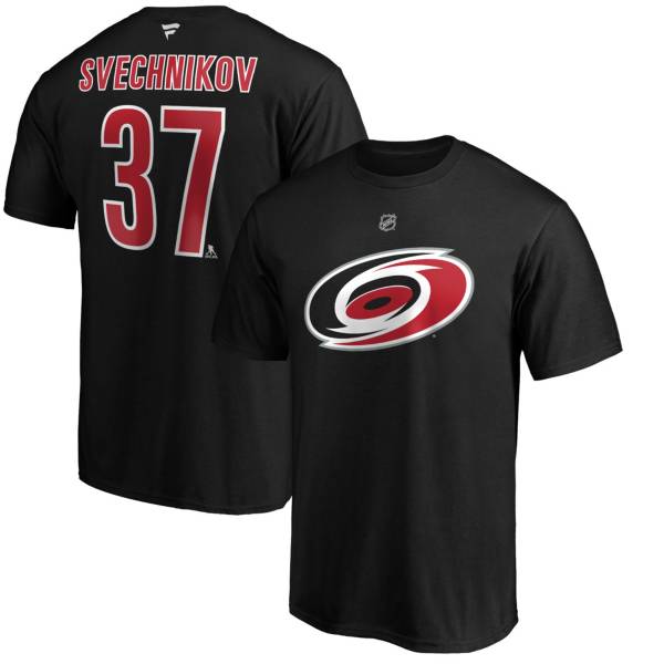 NHL Men's Carolina Hurricanes Andrei Svechnikov #37 Black Player T-Shirt